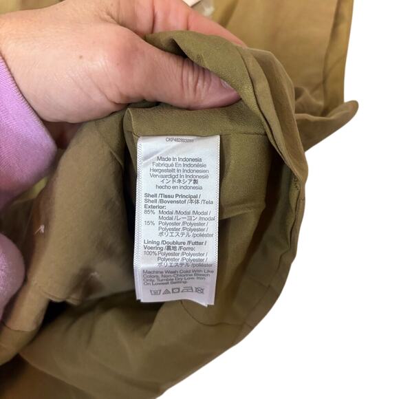 Madewell Olive Green Button Front Vest Tank Top TENCEL Modal Size 00 NWT - Picture 8 of 8